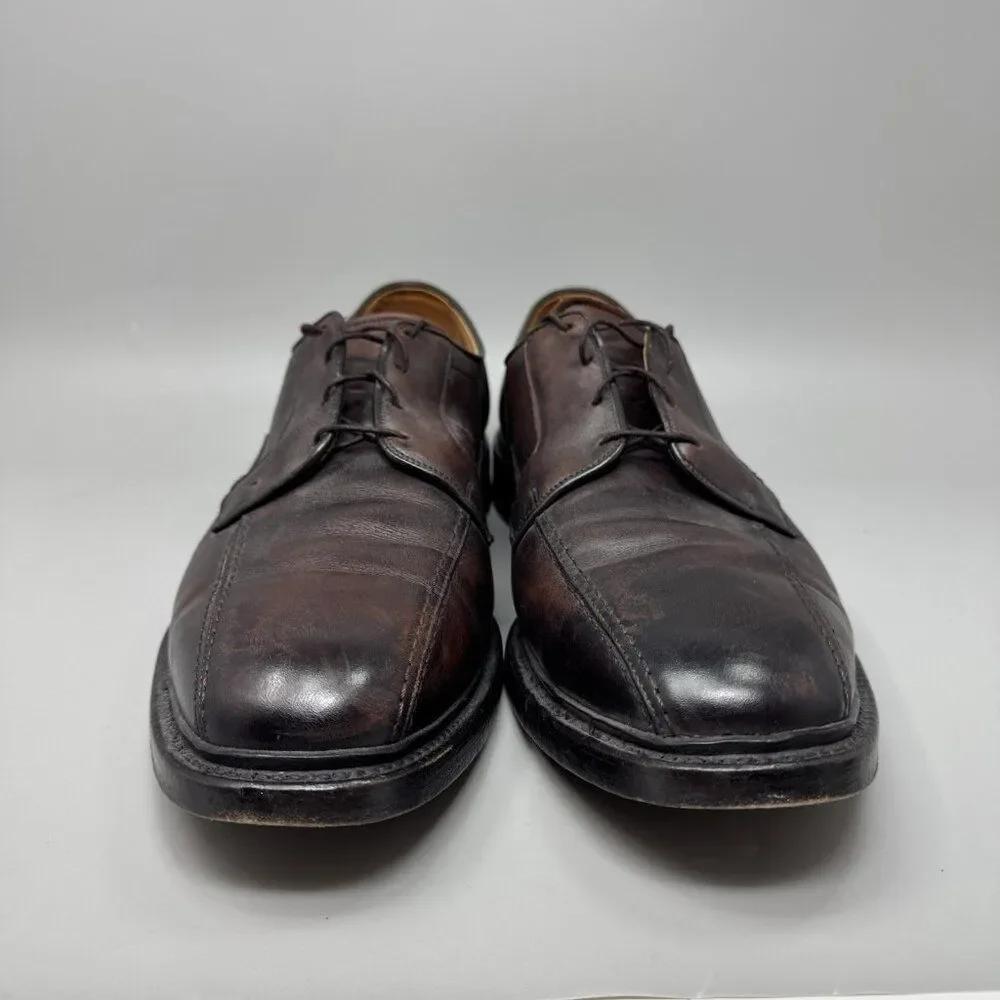 Allen Edmonds Hillcrest Apron Toe Derby Mens Size 15D Brown Leather Dress Shoe